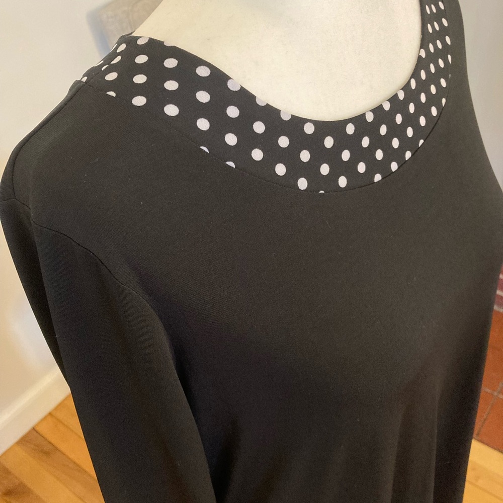 Michael Kors black and white polka dot knee length dress